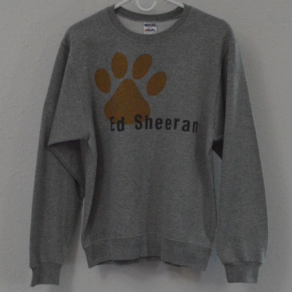 Gray Ed Sheeran sweatshirt